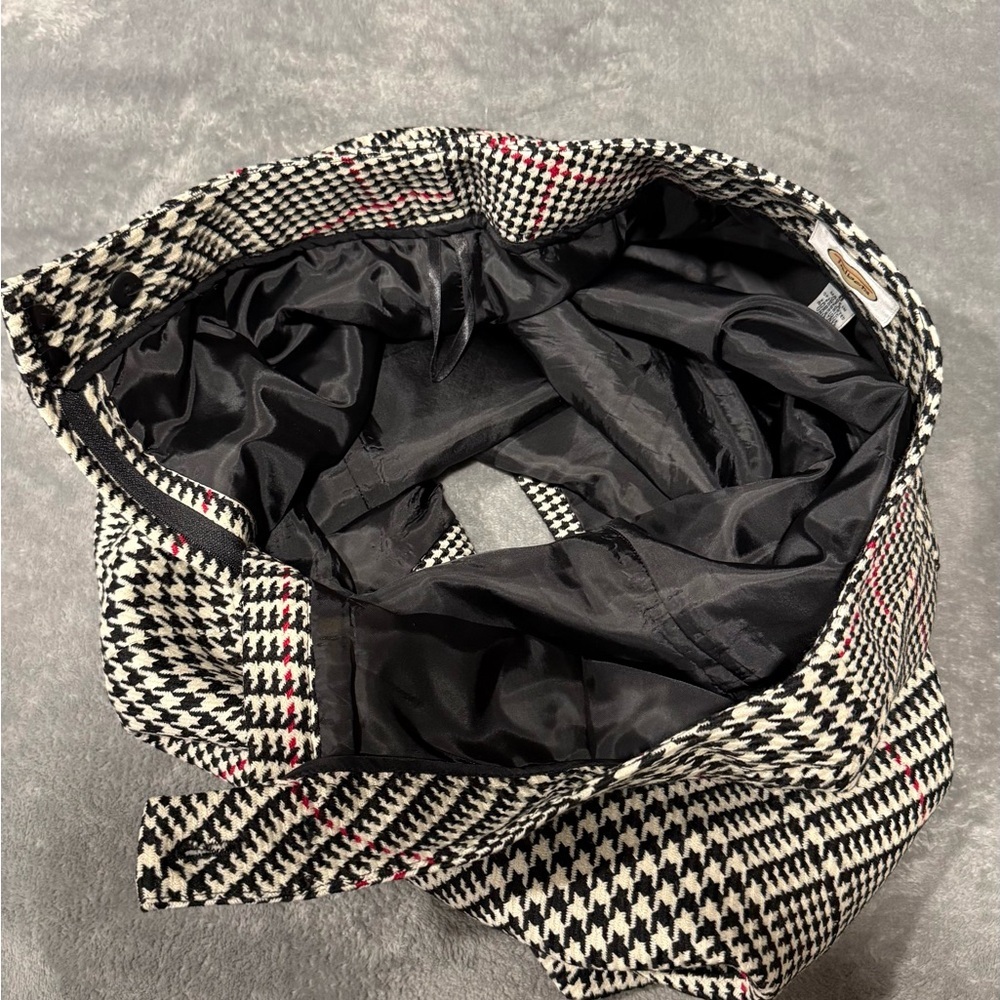 Talbots Vintage Houndstooth 100% Wool Skirt - Picture 6 of 11